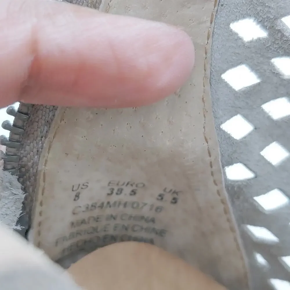 Kelsi Dagger Leather Taupe Gray Kyoto Shooties Sz 8